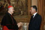 Cardinal Tarcisio Bertone received by the President