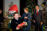 The President with the children