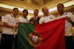 Scolari recebeu bandeira nacional das mos do Presidente